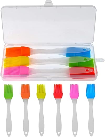 VooGenzek 6pc Silicone Cooking Basting Brush Set Grill BBQ Pastry Kitchen Tool