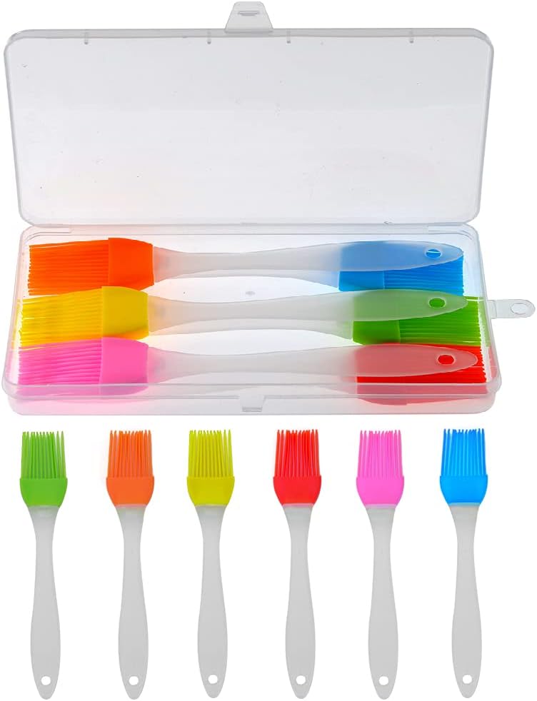 VooGenzek 6pc Silicone Cooking Basting Brush Set Grill BBQ Pastry Kitchen Tool