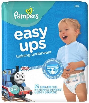 Pampers Size 3T-4T Easy UPS Training Underwear Boys (30-40 LB) 23 Count -Pack 2