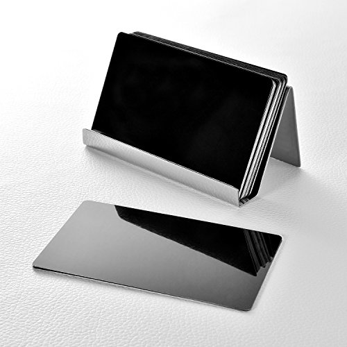 Maxdot 2 Pack Stainless Steel Business Cards Holders Desktop Card
