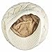 HINDAWI Women Winter Warm Knit Newsboy Hat Wool Snow Caps with Visor, Beige
