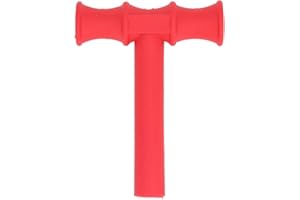 Chew Stick, T Shape Chew Tube, Red Oral Motor Tool with Multiple Uses, Compact Size for All Ages, Home, Office, Travel