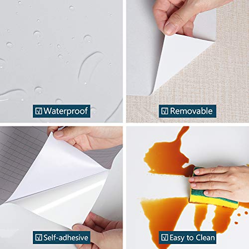 VEELIKE White Contact Paper for White Wallpaper Peel and Stick