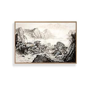 Framed Canvas Wall Art for Living Room, Bedroom Mountain Canvas Prints for Home Decoration Ready to Hang - 16x24 inches