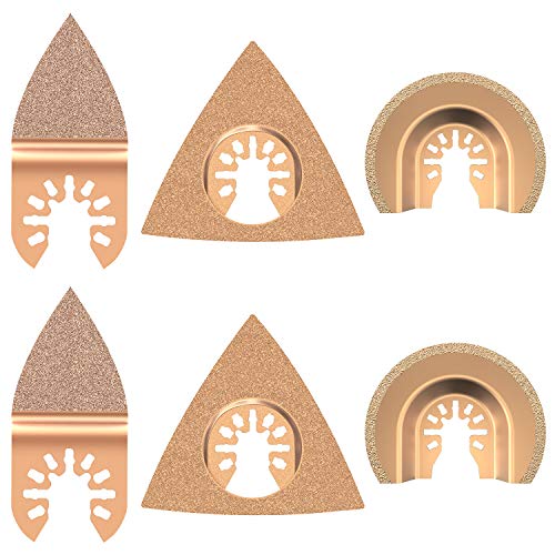 6Pz Lame Utensile Multifunzione Oscillante Attrezzo di Carburo Attrezzo per Fein MultimasterBosch Rockwell Sonicrafter…