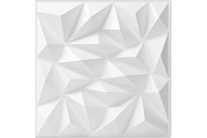 Art3dwallpanels 33 Pack 3D Wall Panel for Interior Wall Décor, PVC Textured Wall Panels, Modern 3D Wallpaper, White