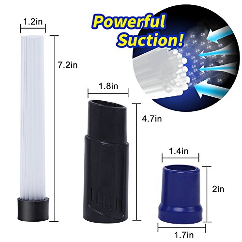 (2packs) Vacuum Attachment Brushes for Dust Daddy(Not Fit Dyson),Hihamer Cleaner Pro Tiny Tube, On TV Dirt Remover Cleaning Accessories, Strong Suction for Cars Pets Jewelry Iphones Cameras Keyboard