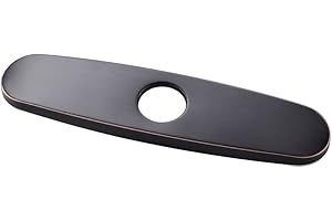 APPASO 10-Inch Kitchen Sink Faucet Hole Cover Deck Plate Escutcheon Stainless Steel Oil Rubbed Bronze, Covering Unused Mounting Holes