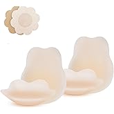 Strapless Bra Sticky Bra Push Up - Invisible Adhesive Bra for Women with Nipple Covers 2025 for Party (US, Alpha, Large, Regular, Regular, Beige+Beige)
