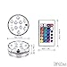 10-LED RGB Submersible LED Light, Multi Color Waterproof Wedding Party Vase Base Floral Light