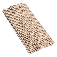 bstinay 3mm Dia Wooden Round Lolly Craft Stick 200mm for Food & Woodworking Set of 100