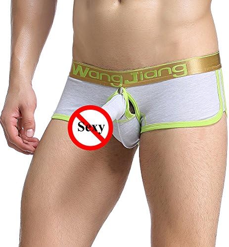 Men's Sexy Underwear Bulge Pouch G-string Thong Elastic Smooth (LightGray,M)