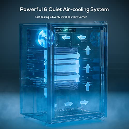 Manastin Beverage Refrigerator Cooler100 Cans Freestanding Mini Fridge