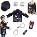 DRESS 2 PLAY Police Costume for Kids, Cop Toddler Dress Up Set Role Play With Accessories, Police Officer Costume for Kids Ages 3-7
