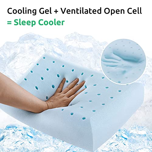 UTTU Camping Pillow, Cooling Gel Memory Foam, Portable Travel Pillow