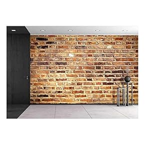 Industrial Brick Wall Best Background Texture Close - Removable Wall Mural | Self-Adhesive Large Wallpaper - 66x96 inches