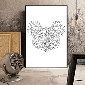 Floating Framed Canvas Wall Art for Living Room, Bedroom Geometric Flowers Canvas Prints for Home Decoration Ready to Hang - 16x24 inches