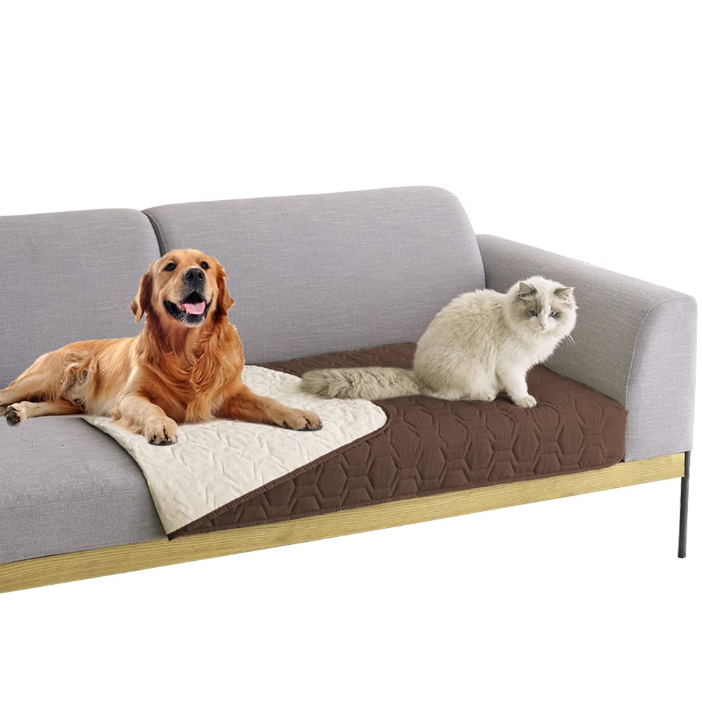 Photo 1 of Tcksstex Waterproof and Anti-Slip Dog Bed Cover and Pet Blanket Sofa Pet Bed Mat car Incontinence Mattress Protectors Furniture Couch Cover for Most Cats Dogs, Pets?30x70-Chocolate?