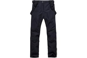 YEEFINE Men's Waterproof Snow Ski Pants Insulated Warm Winter Outdoor Snowboard Bibs with Suspenders