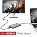 Lenovo USB C Hub, Type C Hub Adapter 3.1 With USB C Charging Port, HDMI, 2 USB 3.0 & 1 USB 2.0 Ports, SD Card Reader, Compatible For Type C Devices, Grey