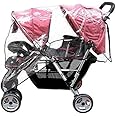 Ymkf Sqqr Weather Shield Double Popular for Swivel Wheel Stroller Universal Size Baby Rain Cover/Wind Shield Deal (Black)