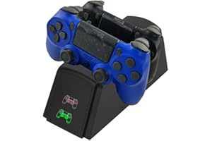 SANPYL PS4 Controller Charger, 2 in 1 USB Charging Dock PS4 Charging Stand Fast Game Controller Charging Station PS4 Charger for PS4 Handle with LED Light [video game]