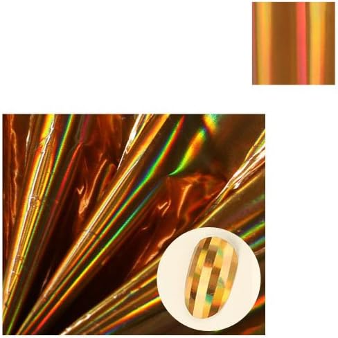 NAILSKETCH One Touch Pre-Cut Foil Films 2mm Nail Art (100 Strip Count) Made in Korea (#04 Gold)
