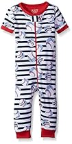 The Children's Place Baby Boys' Li'l Guy's Short Sleeve Printed Stretchie, Very White, 0-3MONTHS