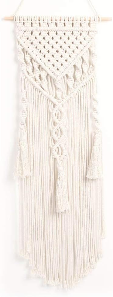 Yanmao Macrame Wall Hanging Art Woven Wall Decor Boho Chic Home Decoration for Apartment Bedroom Living Room Gallery