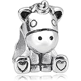 BlingNuts Bruno Unicorn Stainless Steel Charm Compatible with Pandora Charms Bracelets Gift Women Daughter Sister Friendship Birthday