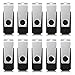 KEXIN Bulk USB 100 Pcs 512MB USB Flash Drives Flash Drive Thumb Drive Bulk Flash Drives Swivel USB 2.0 (512MB, 100PCS, Black)