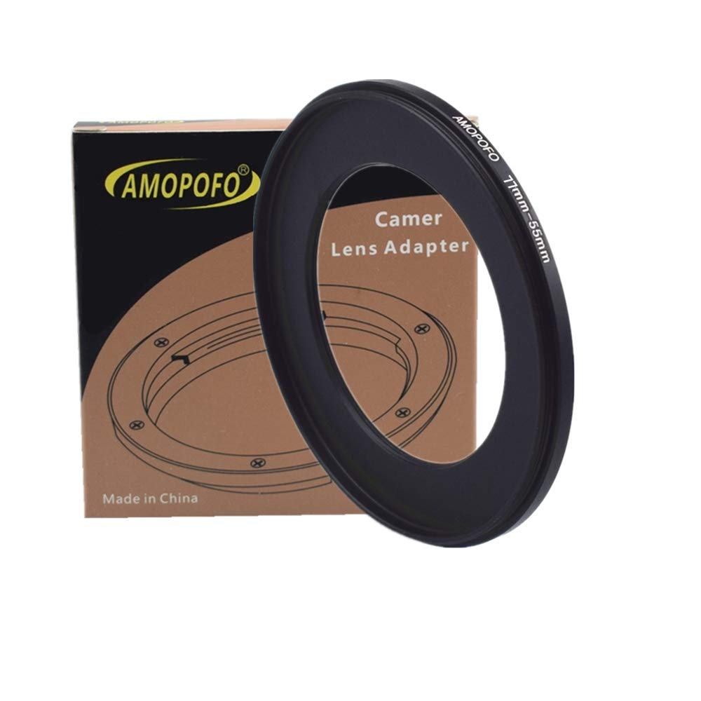77 to 55mm Camera Filters Ring/77mm to 55mm step down rings Filter Adapter for UV,ND,CPL,Metal step down rings,Compatible with All 77mm Camera Lenses & 55mm Accessories