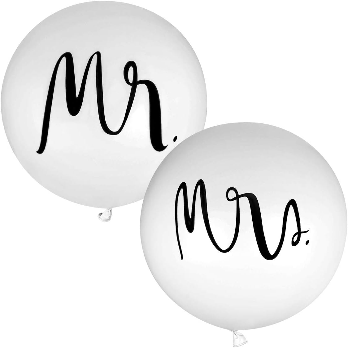 Giant Wedding Balloon, SunBeter 36 Inch Mr. & Mrs. Latex Balloon for Wedding Decorations Anniversary Decoration Photo Props Backdrops Valentine's Day
