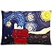 Cute Snoopy Starry nightSoft Pillow Case Cover 16