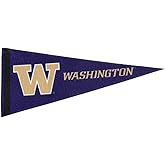 Washington Huskies Felt Mini Pennant - Size: 4" x 9" - Officially Licensed - 1 Pennant Per Pack