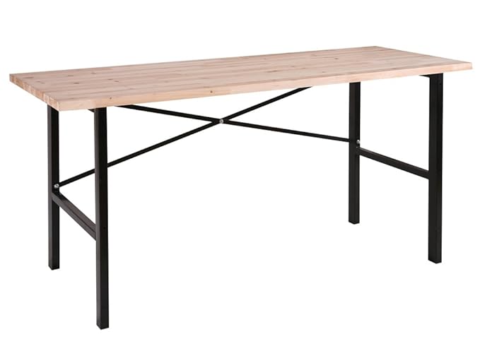 Werkbank | Werktisch | 159x85x58 cm (BxHxT) | Belastbarkeit 200 kg | Holz-Arbeitsplatte