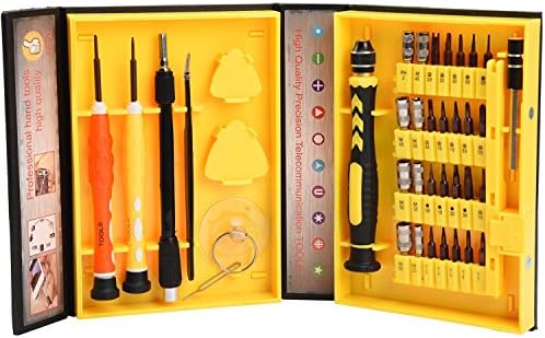 Yetion 38 in 1 Precision Screwdriver Set Repair Tool Kit with Tweezers Triangle Paddle for iPad,iPhone,PC,Watch,Samsung ,Smartphone Tablet Computer Electronic Devices