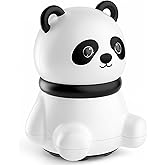 Aypvora Mini Handheld Massager, Small Handheld Massager for Whole Body, Shoulders, Neck, Back, Leg, Pain Relief & Relaxation - Panda Gifts (White)