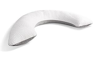 Bedgear Full Body Pillow - U-Shaped Design Ideal for Multiple Sleeping Positions - Provides Cooling and Conforming Support for Pregnant Women - Dual-Sided Washable and Removable Cover - 54" x 15"