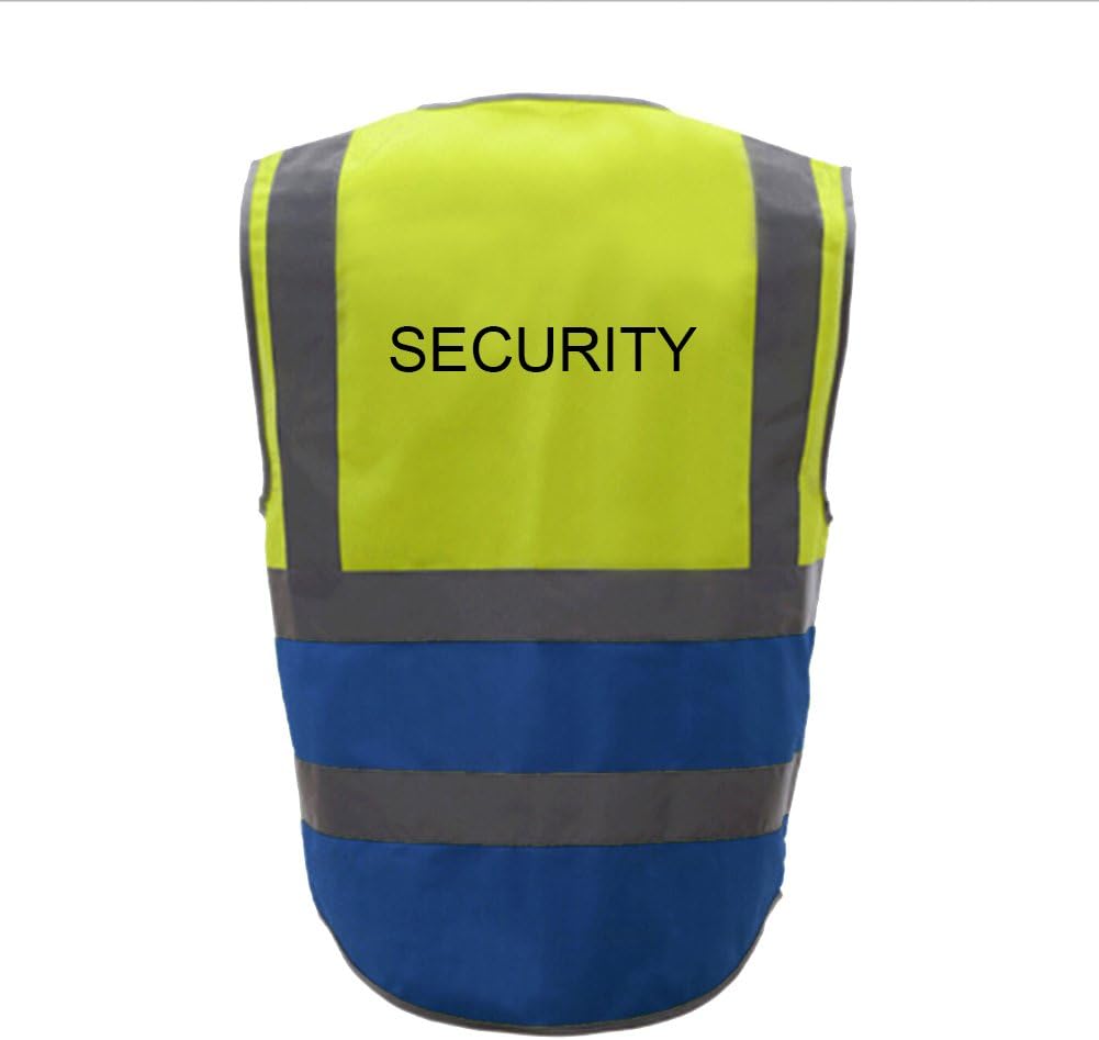 Amazon Co Jp Gogo Security 9 Pocket Hi Vis Safety Vest Yellow Blue Xxl Diy Tools Garden