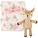 Hudson Baby Unisex Baby Plush Blanket with Toy, Fawn, One Size