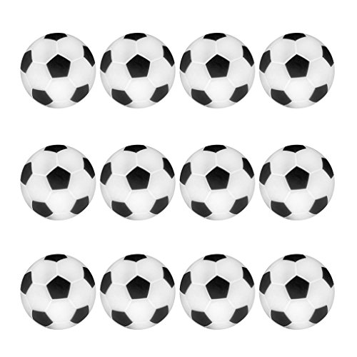 JAGENIE 12Pcs 36mm Soccer Table Foosball Mini Ball Football Black and White ReplacementChristmas New Year Gift,1 pc, Random Delivery