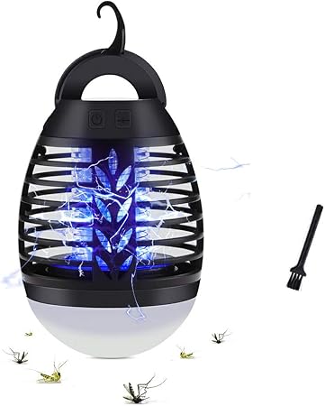 geediar mosquito killer lamp uv bug zapper camping lantern 2 in 1 portable ip67 waterproof tent light insect killer usb rechargeable 3 lighting