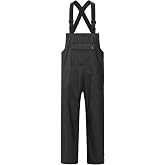 TOWN&amp;FIELD Waterproof Rain Overalls Pants Heavy-Duty Rubber Unisex Workwear | 100% Waterproof, Windproof , Adjustable X-Back Straps, With Front Pocket, Coveralls for Industrial, Fishing &amp; Work, Farming