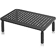 Bracwiser Monitor Stand Riser, Metal Computer Stand, 3 Height Adjustable Screen Riser with Mesh Platform for PS4, Laptop, Pri