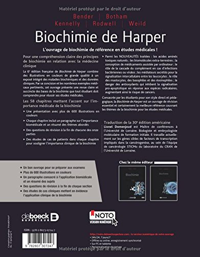 Amazon Com Biochimie De Harper 2017 French Edition 9782807307247 Bender David A Botham Kathleen M Kennelly Peter J Domenjoud Lionel Books