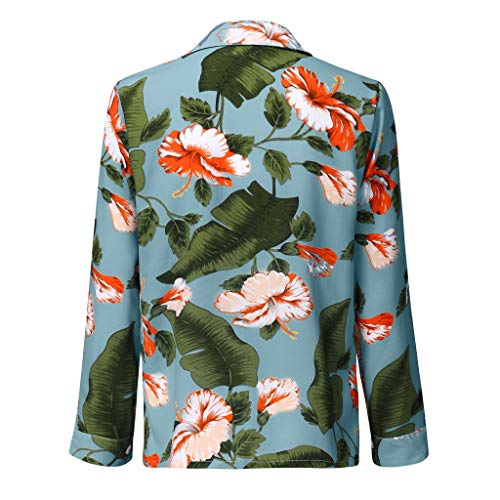 image for GHrcvdhw Women's Casual Bohemian Print Cotton Slutty Lapel Long-Sleeve