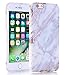 iPhone 6s Plus Case, Shiny Rose Gold White Grey Marble Design, BAISRKE Clear Bumper Matte TPU Soft Rubber Silicone Cover Phone Case for Apple iPhone 6 Plus & 6s Plus