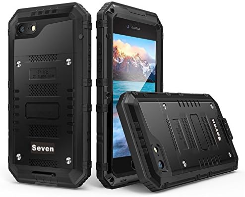 iPhone 7 Case Heavy Duty with Built-in Screen Full Body Protective Waterproof, Shockproof Drop proof Tough Rugged Hybrid Hard Cover Military Grade Defender for Outdoor Sport Black ( Color : Black )