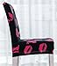 Deisy Dee Colorful Polyester Stretchable Removable Washable Dining Chair Covers Seats Slipcover for Wedding Party Hotel C036 (1, Lips)